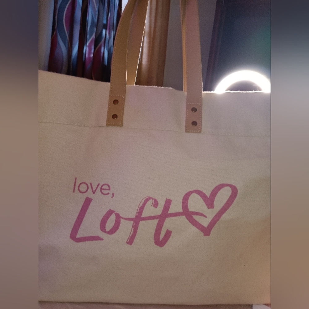 Loft Canvas Tote Bag NWOT